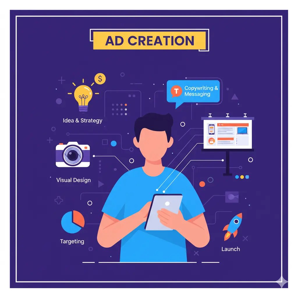 An illustration of a person conducting Technical SEO work at a laptop